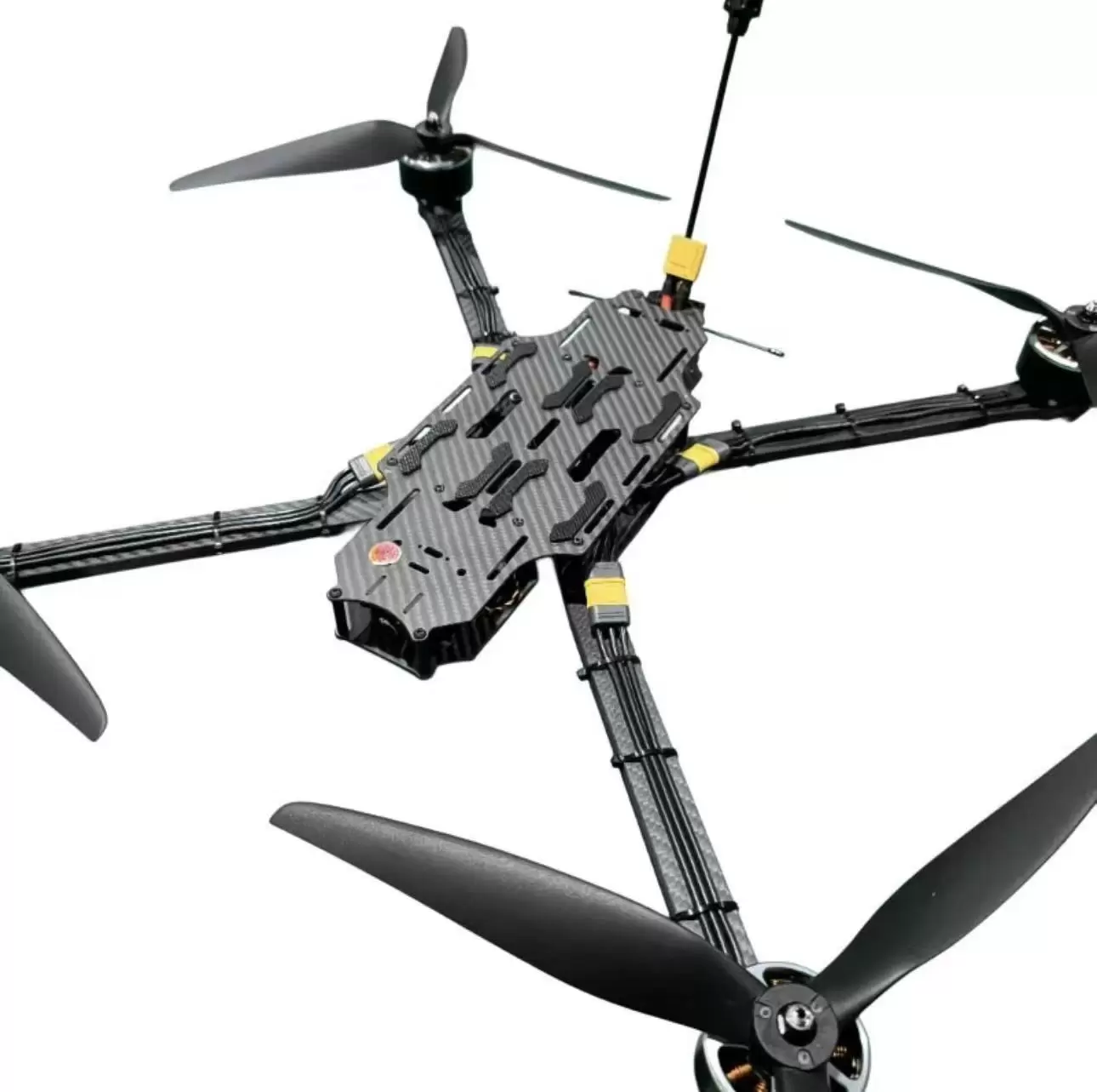 طائرة بدون طيار FPV مقاس 15 بوصة مع توجيه الذكاء الاصطناعي ونقل الألياف البصرية